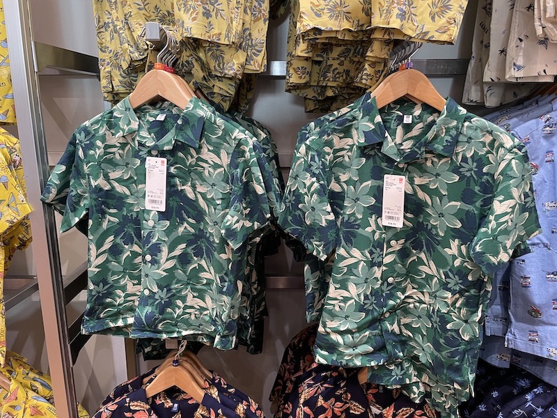 ハワイのユニクロ限定のキッズ用のアロハシャツ
