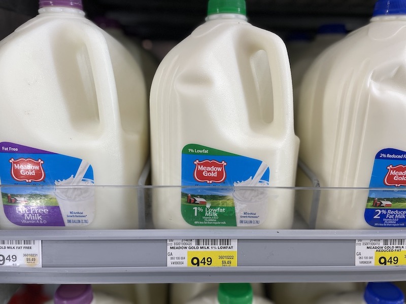 アメリカの牛乳、低脂肪（Low Fat Milk）