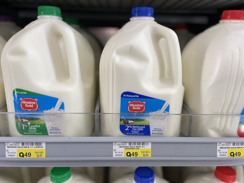 アメリカの牛乳、低脂肪（Reduced Fat Milk）