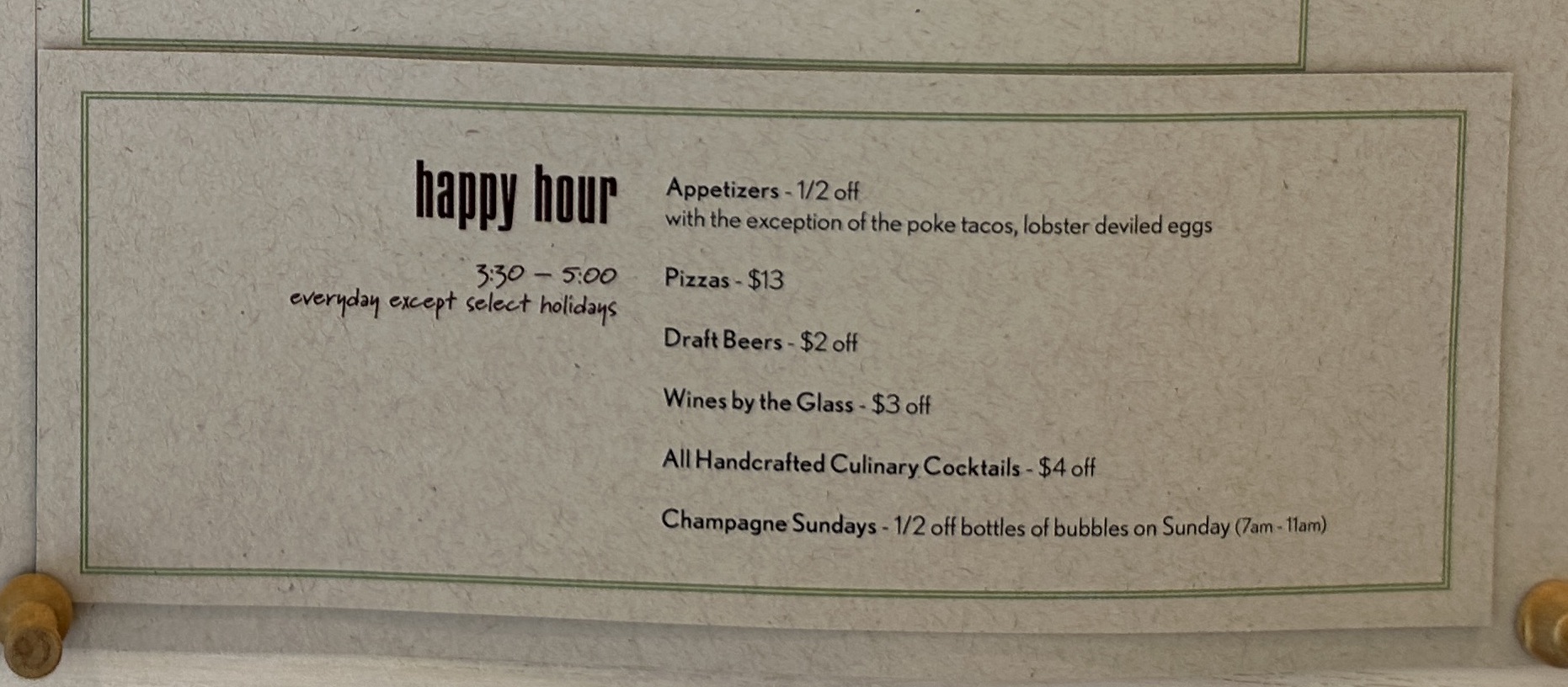 【気まぐれ日記】モンキーポッドキッチン（ワイキキ）のハッピーアワー♪