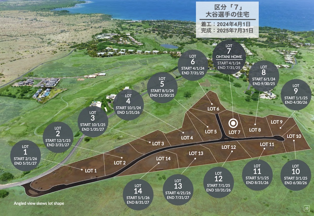 大谷翔平選手はこのうちの「7番」の土地を購入